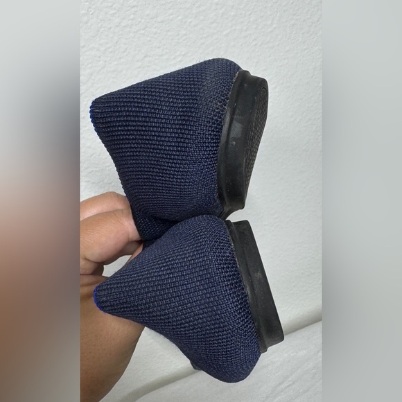 Rothy’s The Point Knit Navy Blue Fabric Ballet Flat Rounded Toe Loafers Size 9 - Picture 8 of 15